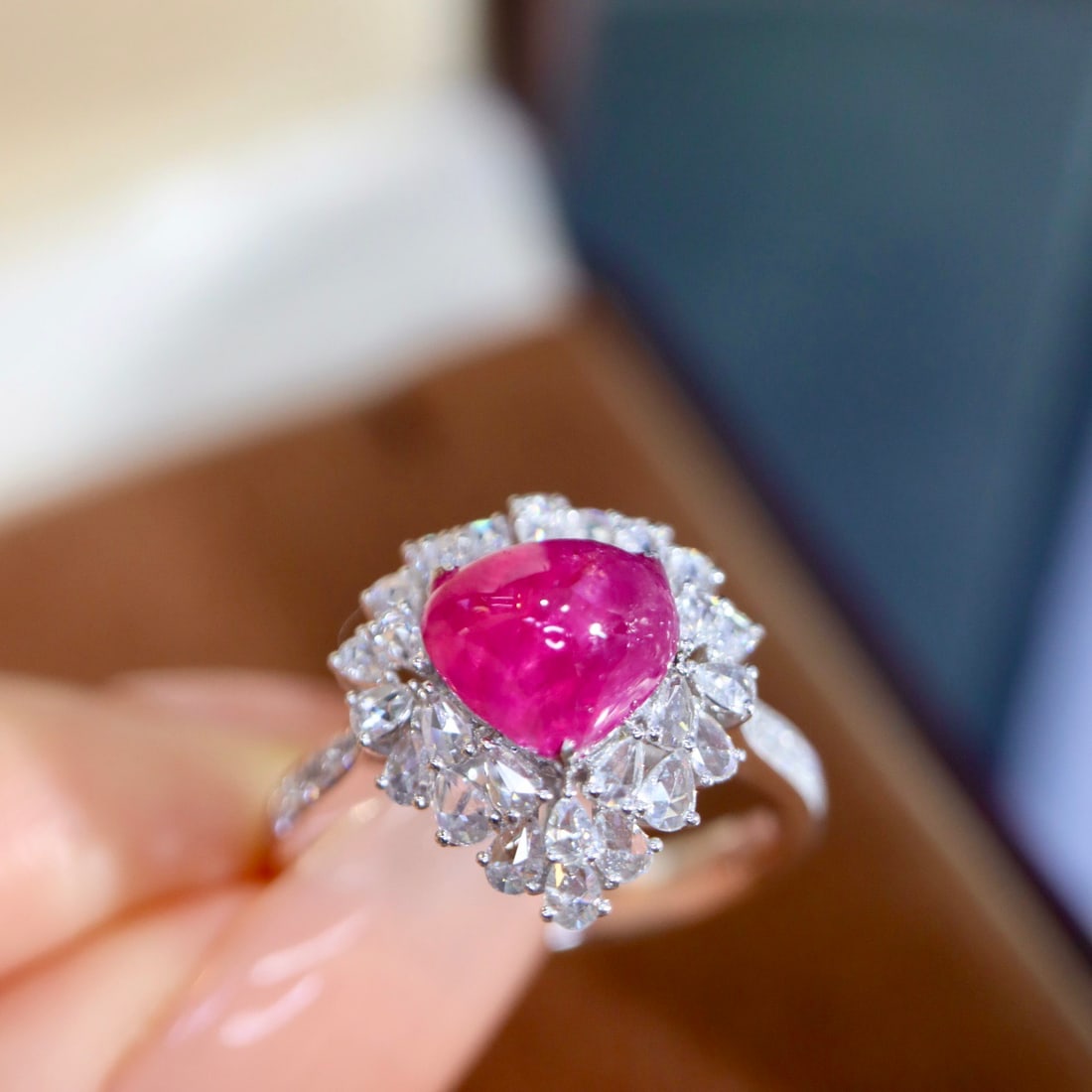 14k Gold 2.66 Ctw Natural Ruby & Diamond Ring - 8