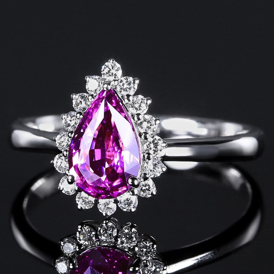 14k Gold 1.44 Ctw Natural Sapphire & Diamond Ring - 2