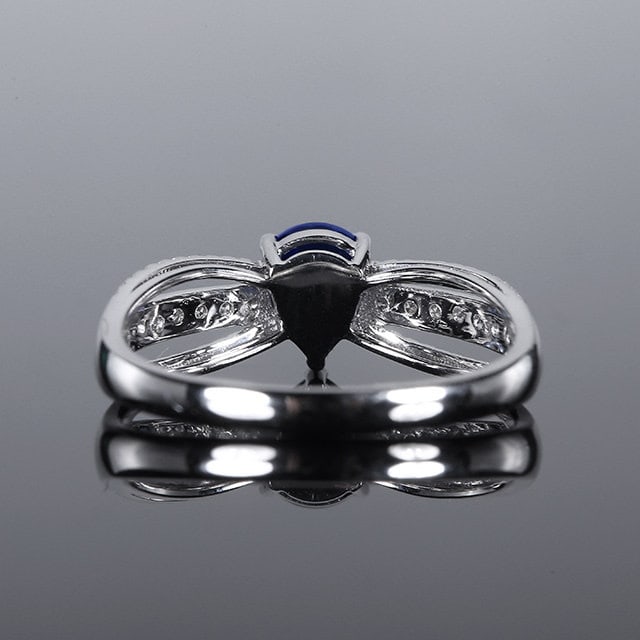 14k Gold 1.34 Ctw Natural Sapphire & Diamond Ring - 4