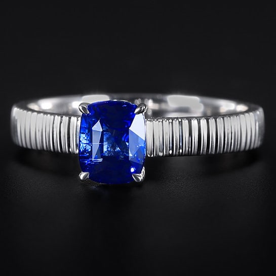 14k Gold 1.54 Ctw Natural Sapphire & Diamond Ring - 2