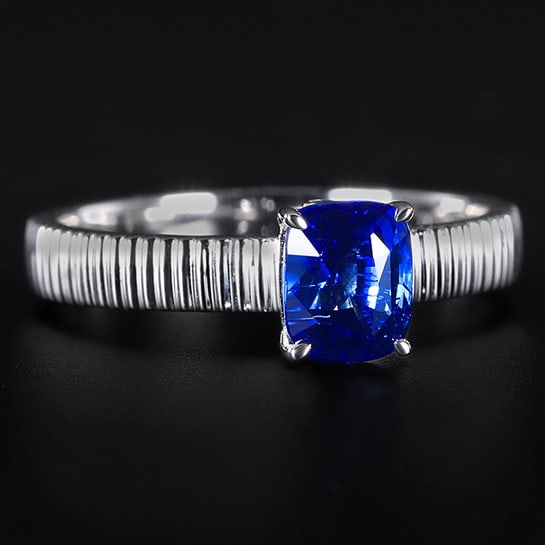 14k Gold 1.54 Ctw Natural Sapphire & Diamond Ring - 3