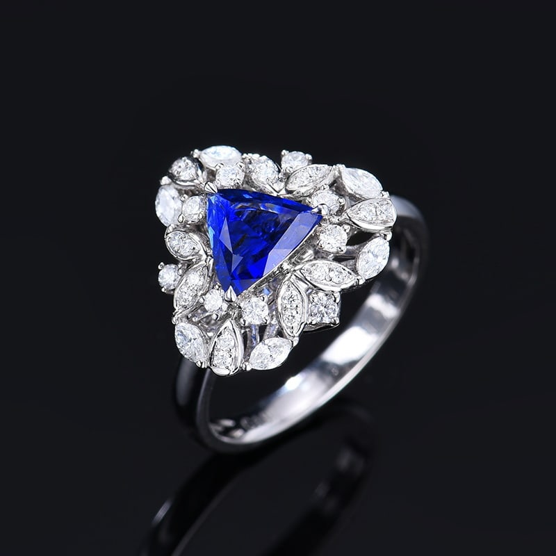 14k Gold 1.62 Ctw Natural Sapphire & Diamond Ring/pendant( Without Chain ) - 7