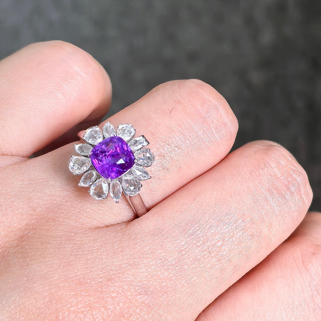 14k Gold 2.43 Ctw Natural Sapphire & Diamond Ring/pendant( Without Chain ) - 4