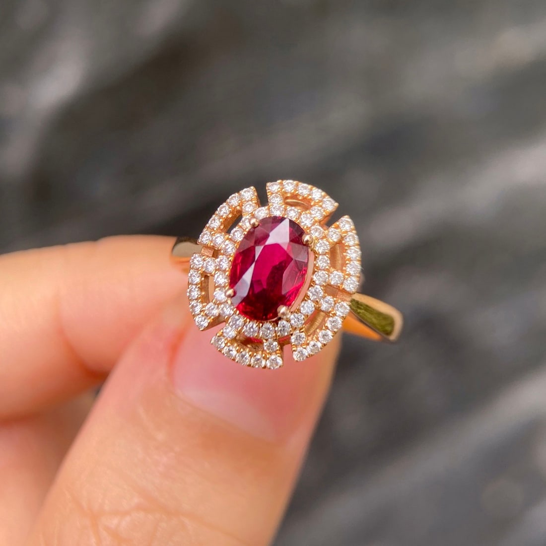 14k Gold 1.39 Ctw Natural Ruby & Diamond Ring - 3