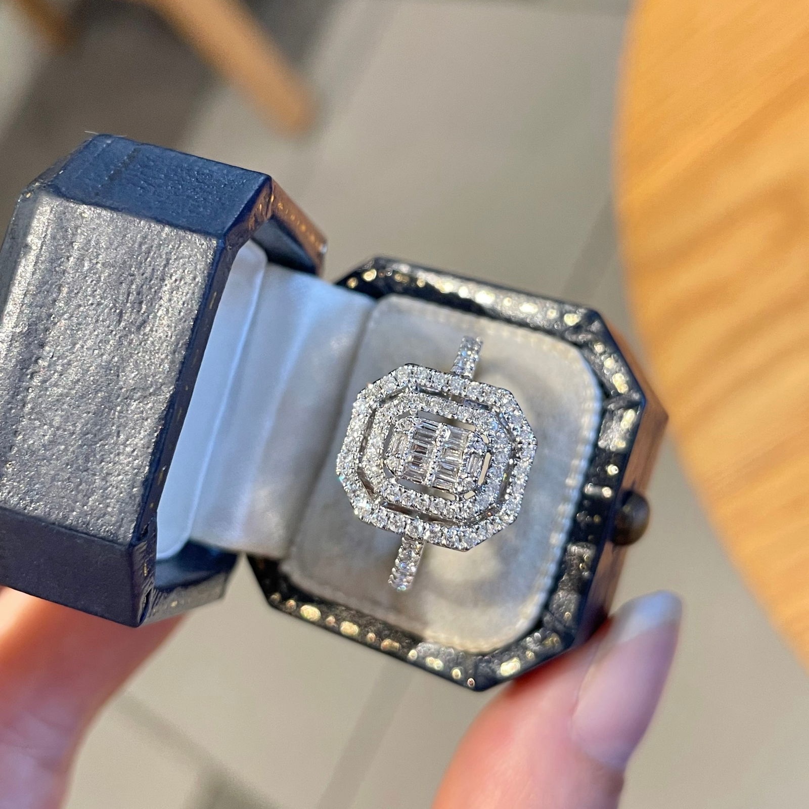 14k Gold 0.52 Ct Natural H Diamond Ring - 3