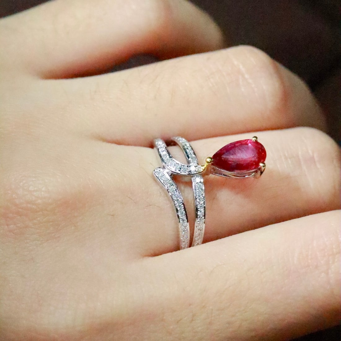 14k Gold 1.69 Ctw Natural Ruby & Diamond Ring - 3