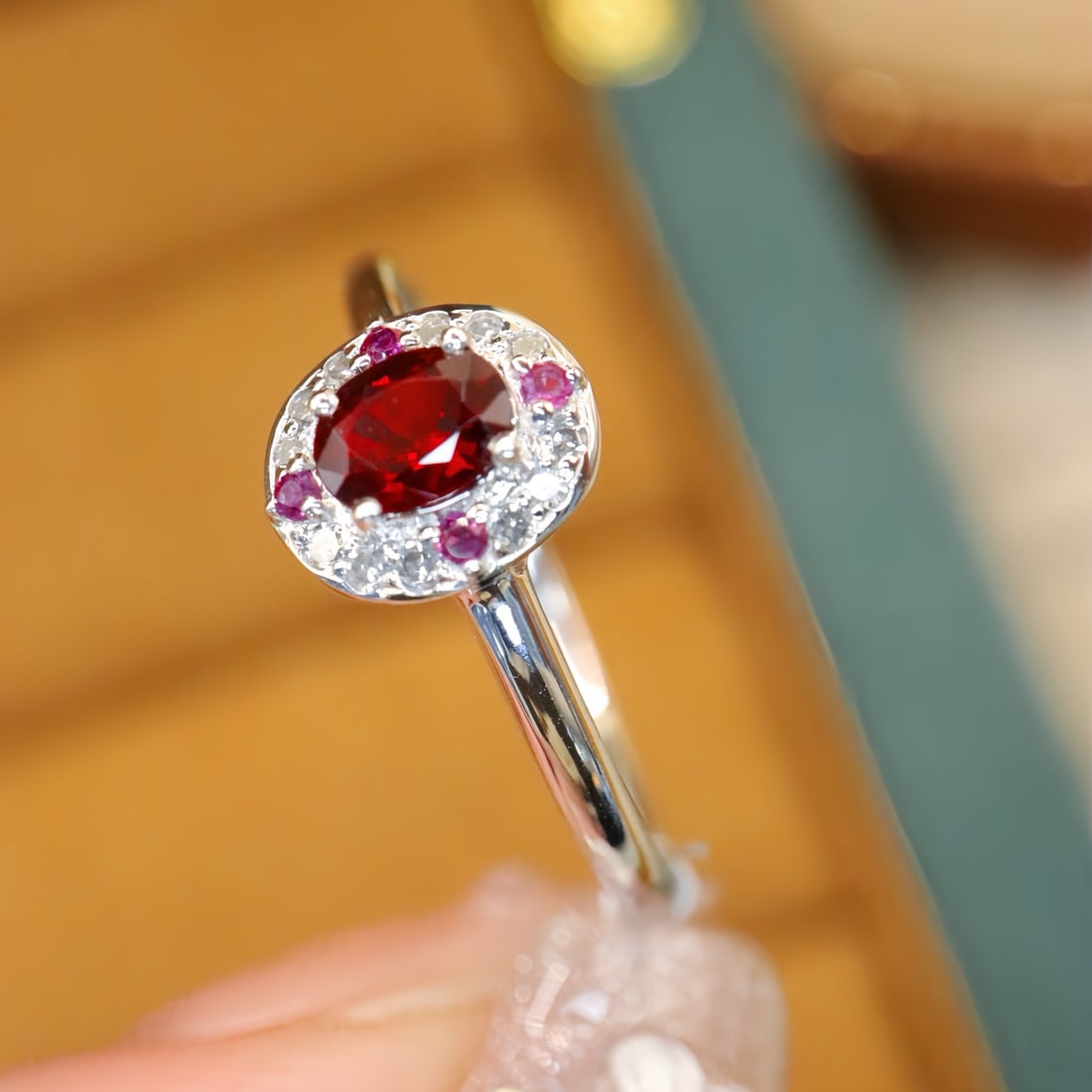 14k Gold 0.35 Ctw Natural Ruby & Ruby Ring - 4