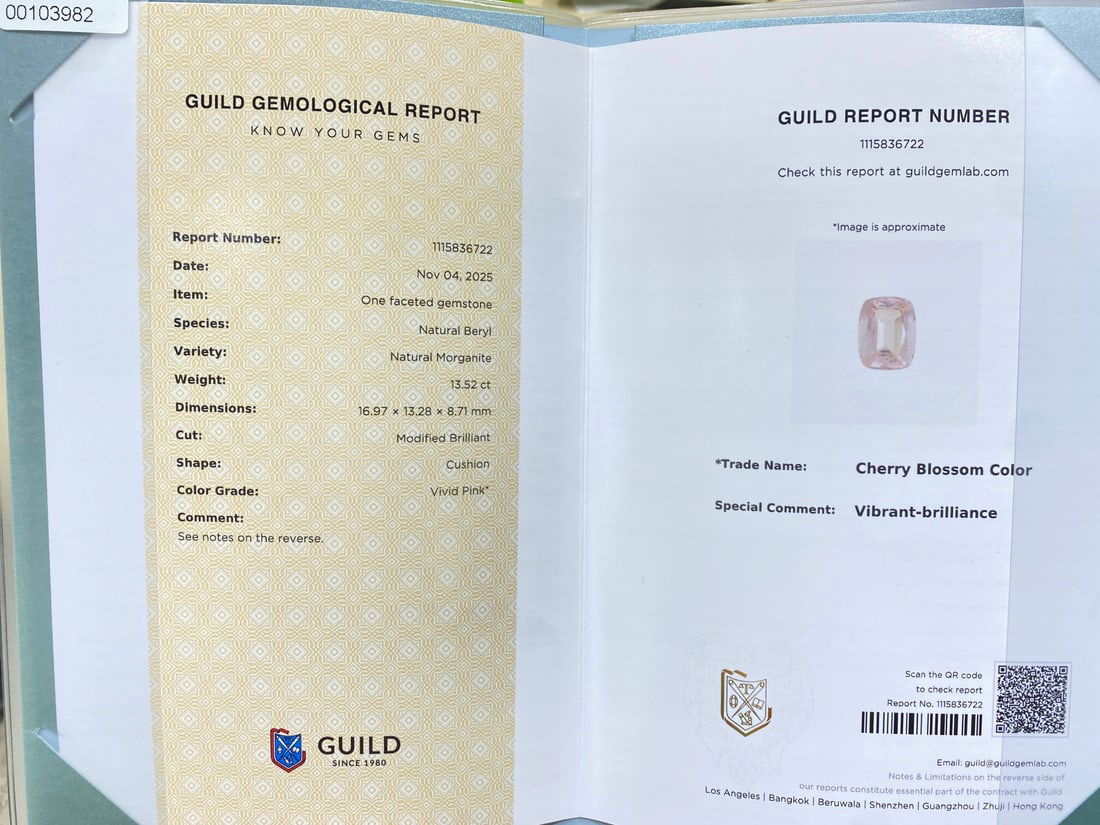 Express Shipping 18k Gold 18.52 Ctw Natural Morganite & Diamond Necklace - 5