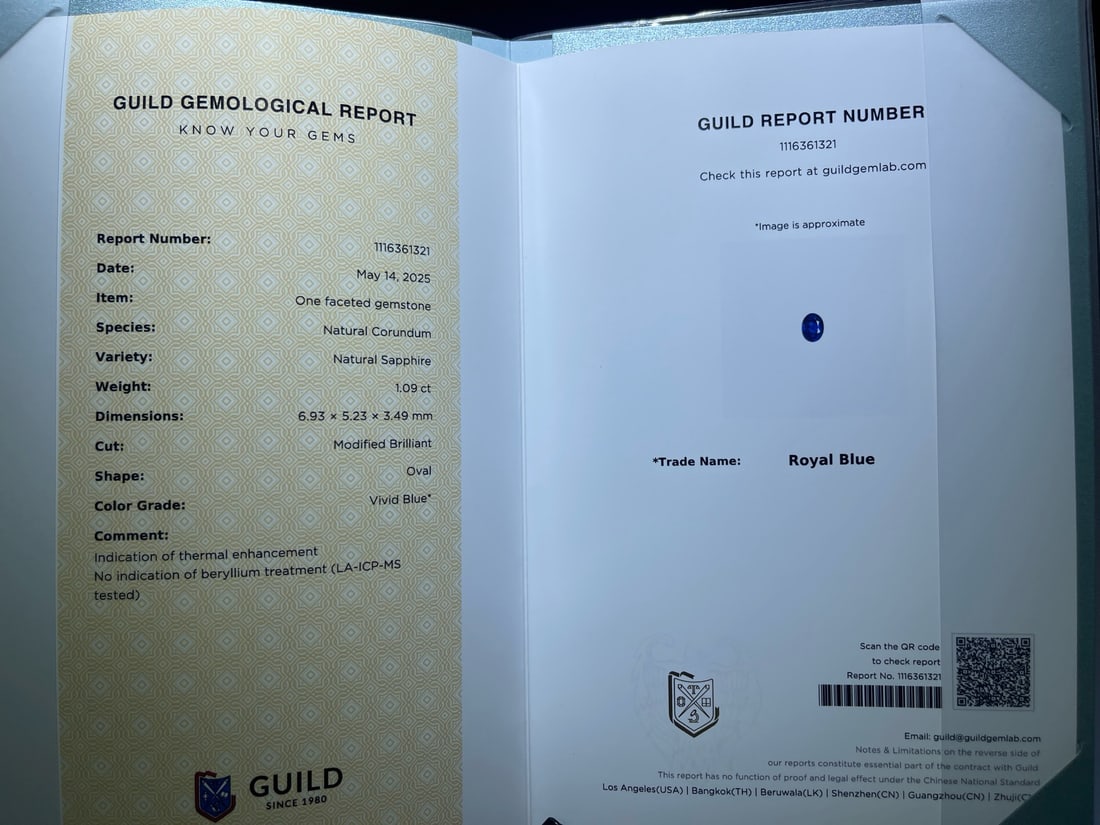 Express Shipping 18k Gold 1.34 Ctw Natural Sapphire & Diamond Ring - 5