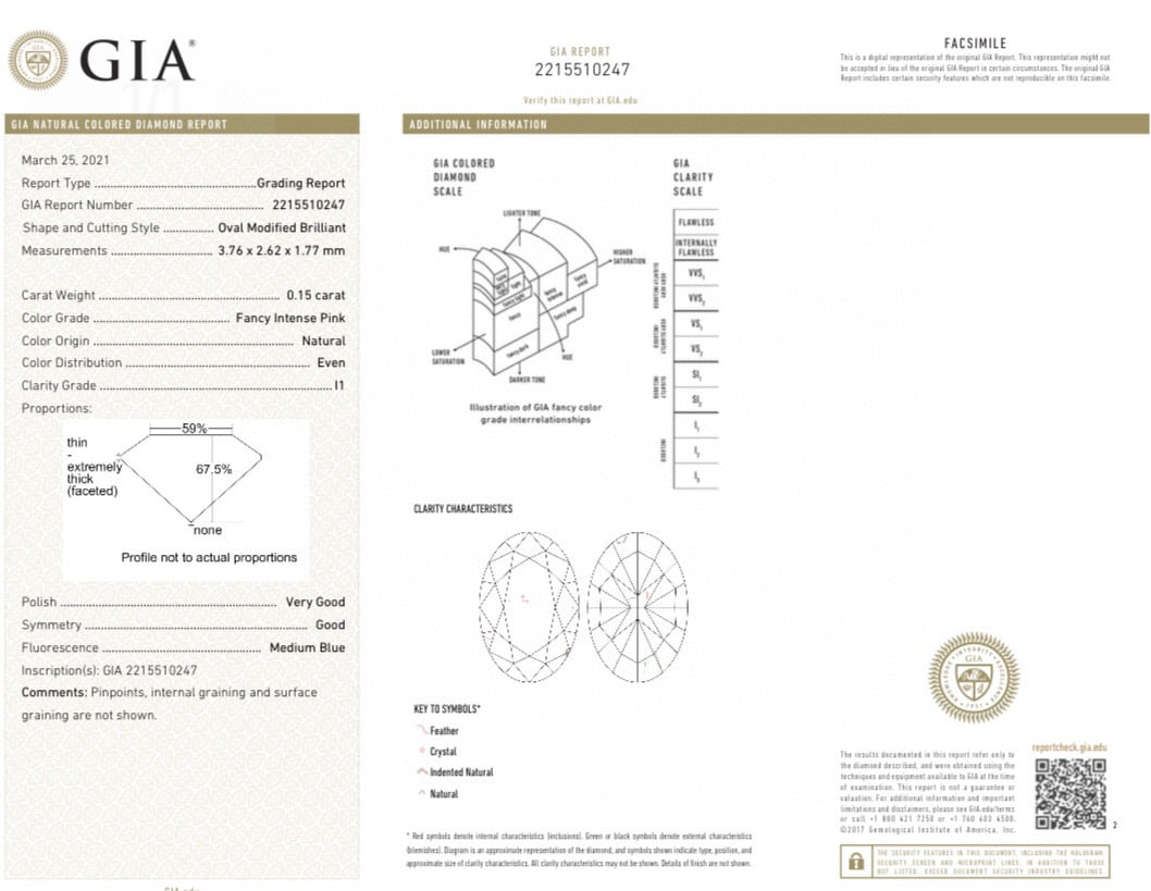 Express Shipping Gia Certified Express Shipping 18k Gold 1.40 Ctw Natural Pink Diamond & Diamond ... - 6