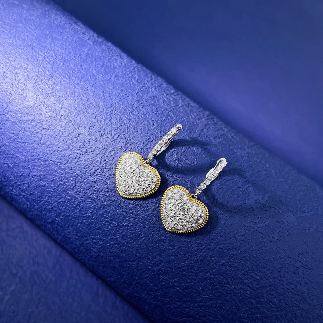 Express Shipping 18k Gold 0.84 Ct Natural H Diamond Earrings - 4