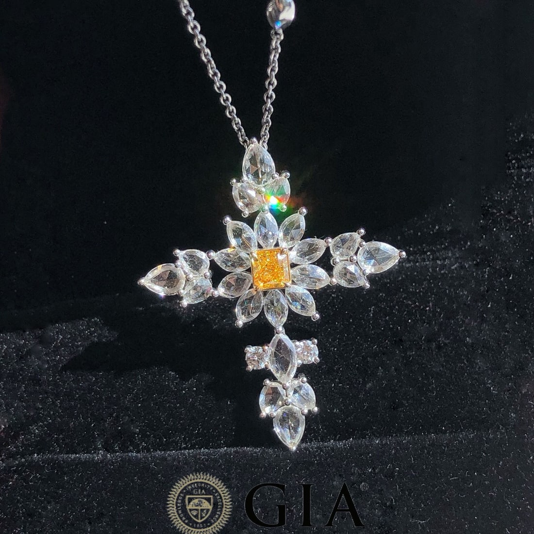 Express Shipping Gia Certified Express Shipping 18k Gold 0.50 Ct Natural Yellow Diamond & Diamond...: Ref:25065 // gold content:18k gold // main gemstone:yellow diamond // certified:gia // shape:radiant // carat weight:0. 50ct // clarity grade:si1 // color:yellow // treatment:natural //