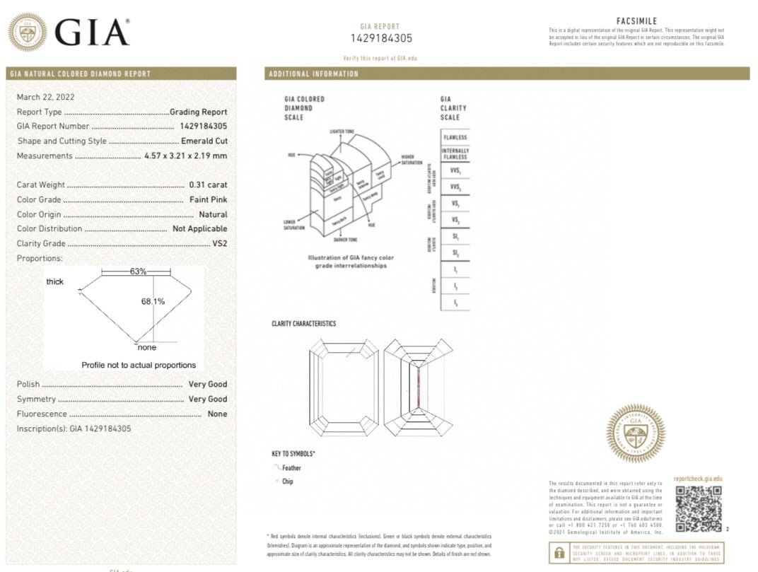 Express Shipping Gia Certified Express Shipping 18k Gold 3.36 Ctw Natural Pink Diamond & Diamond ... - 9