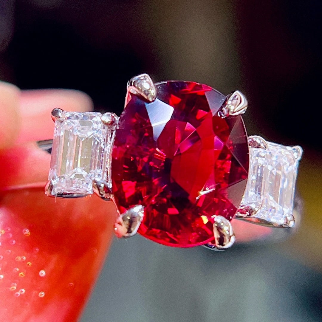 14k Gold 2.80 Ctw Natural Tourmaline & Diamond Ring - 4