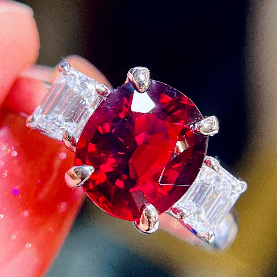 14k Gold 2.80 Ctw Natural Tourmaline & Diamond Ring - 8