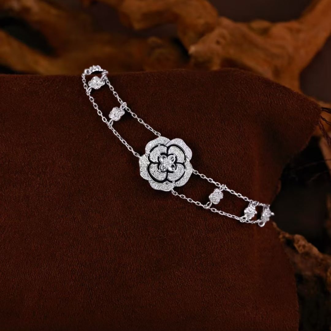 14k Gold 0.6 Ct Natural H Diamond Bracelet - 3