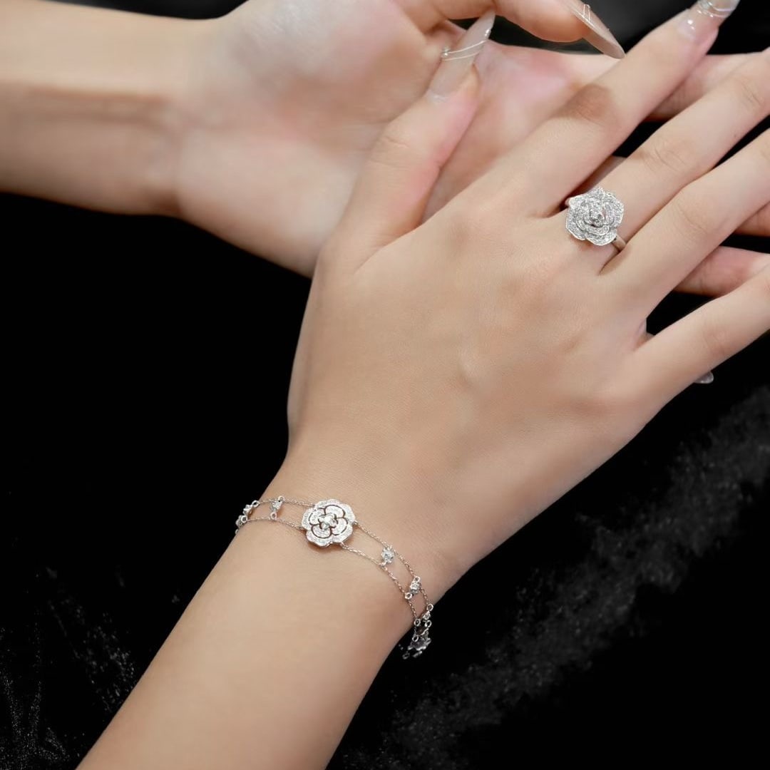 14k Gold 0.6 Ct Natural H Diamond Bracelet - 4