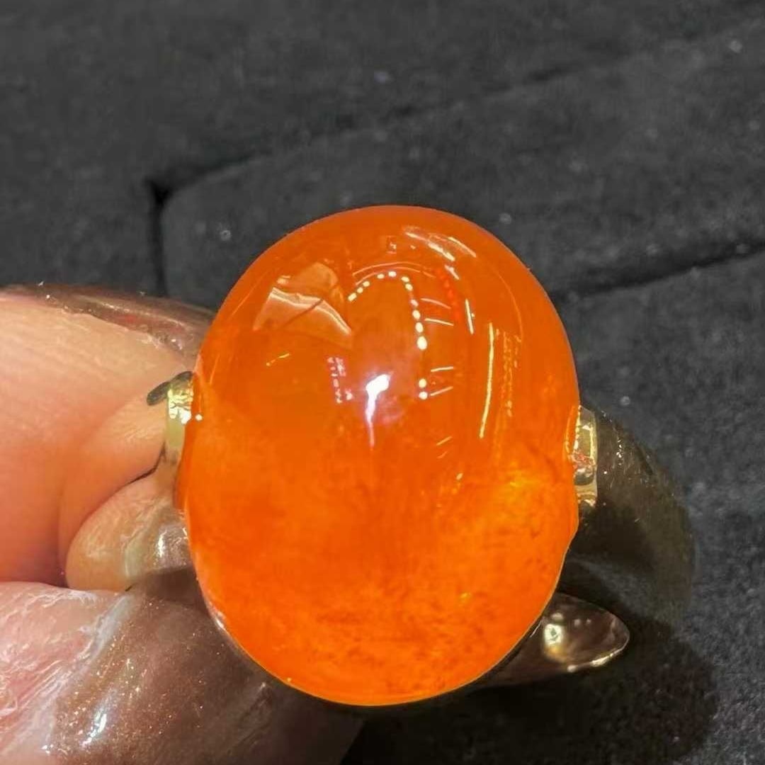 14k Gold 14.16 Ct Natural Spessartine Ring - 3