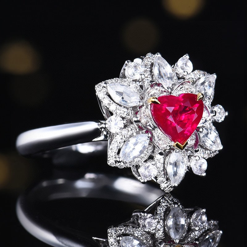 14k Gold 1.34 Ctw Natural Ruby & Diamond Ring/pendant( Without Chain ) - 3