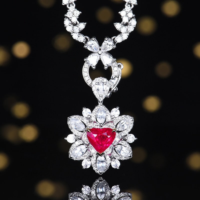 14k Gold 1.34 Ctw Natural Ruby & Diamond Ring/pendant( Without Chain ) - 4