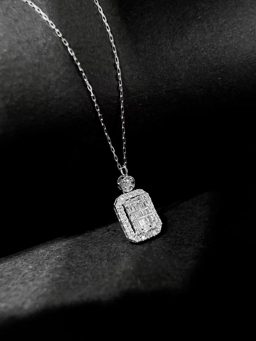 14k Gold 0.5 Ct Natural H Diamond Necklace - 2