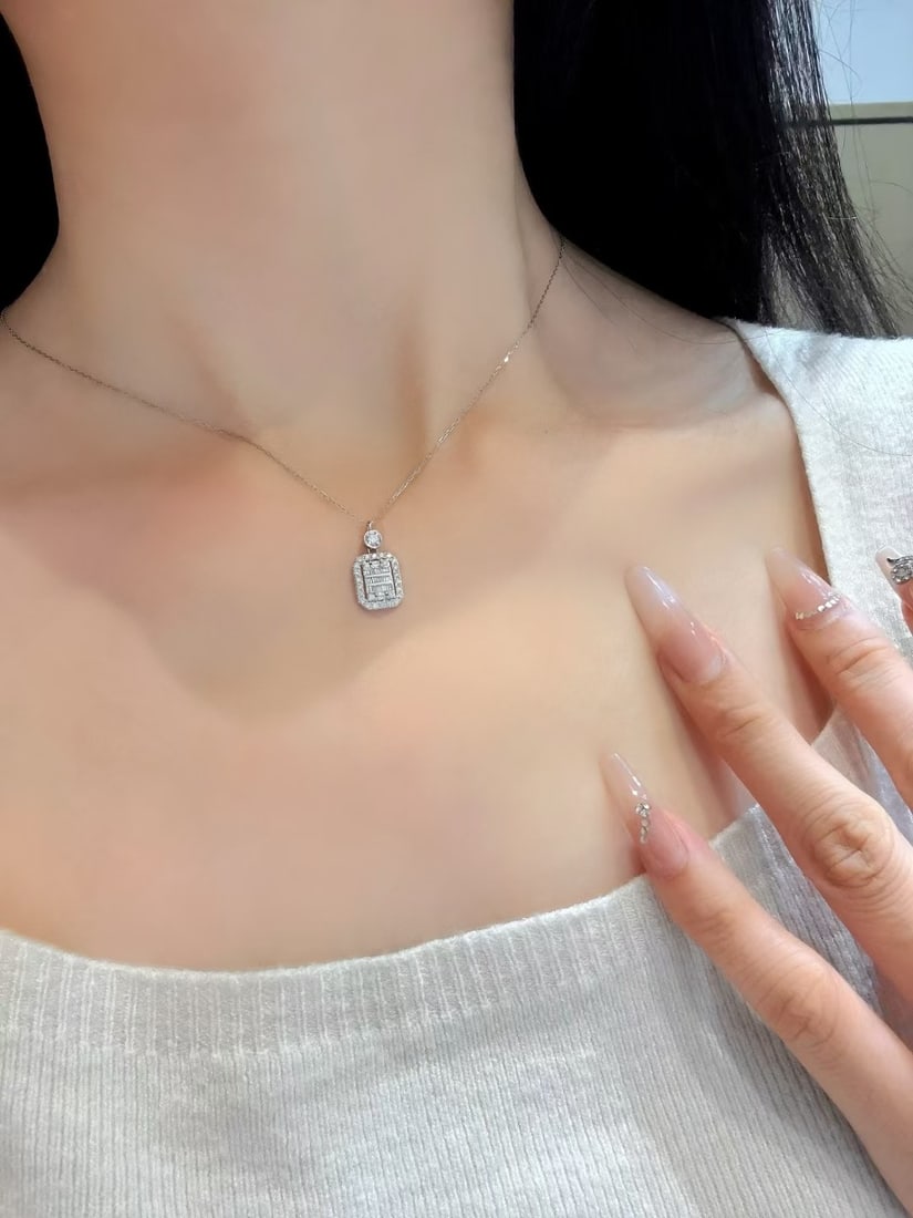 14k Gold 0.5 Ct Natural H Diamond Necklace - 4