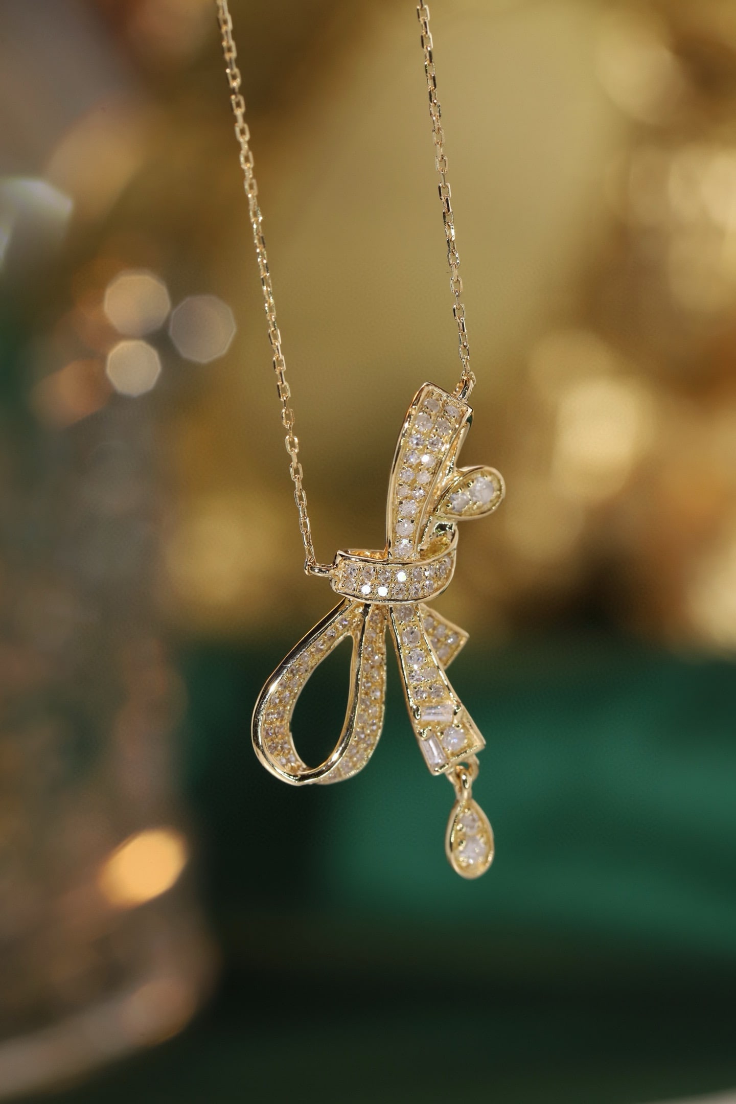 14k Gold 0.3 Ct Natural H Diamond Necklace - 3