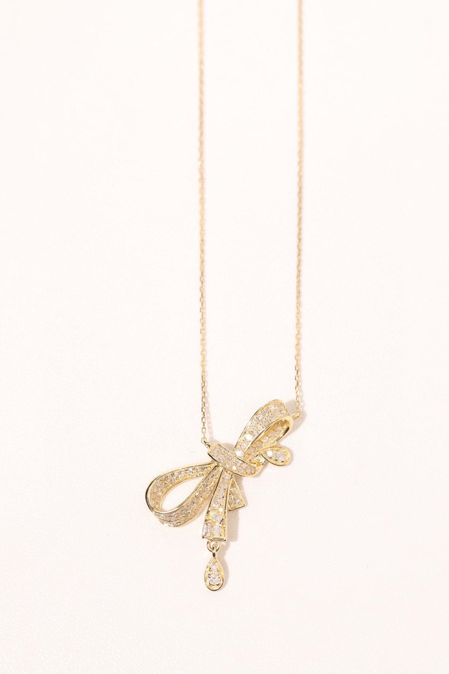 14k Gold 0.3 Ct Natural H Diamond Necklace - 4