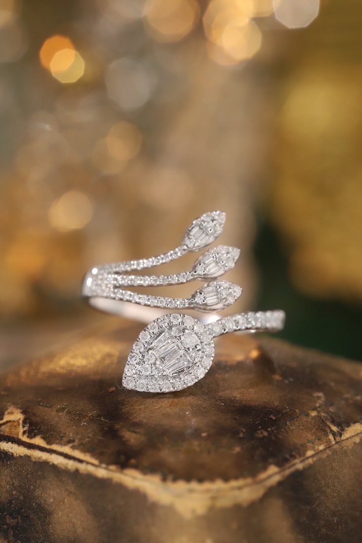 14k Gold 0.5 Ct Natural H Diamond Ring (1 of 9)