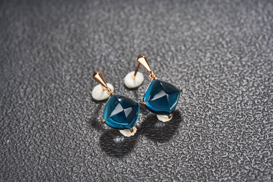 14k Gold 15 Ct Natural Topaz Earrings - 6