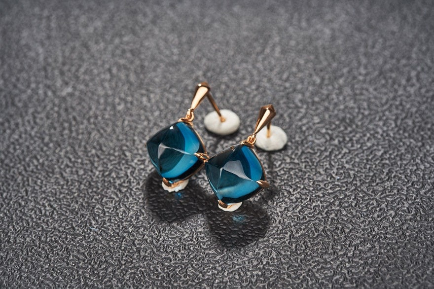 14k Gold 15 Ct Natural Topaz Earrings - 7