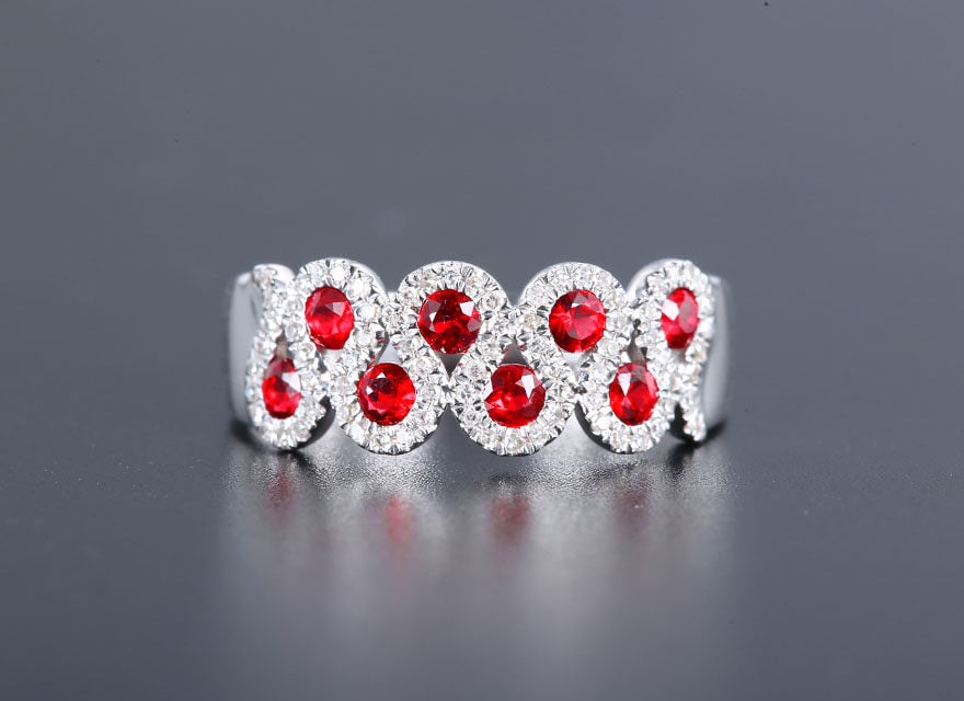 14k Gold 0.78 Ctw Natural Ruby & Diamond Ring (1 of 6)