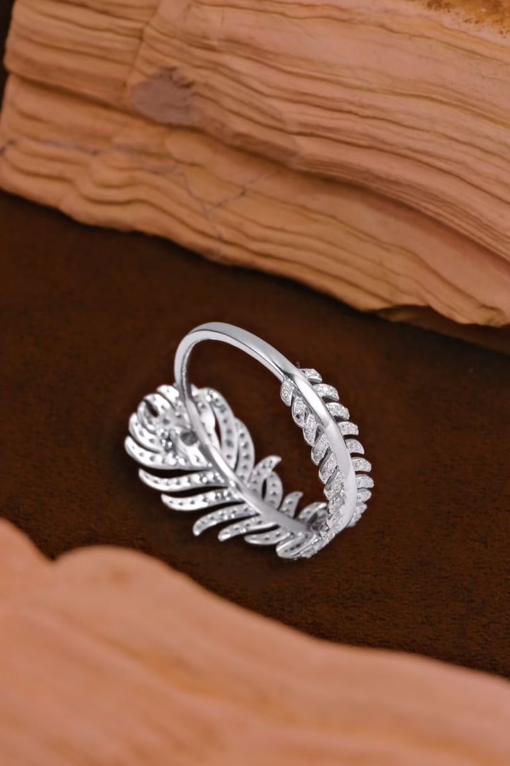 14k Gold 0.45 Ct Natural H Diamond Ring - 2