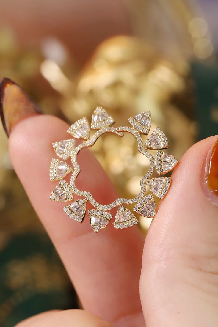 14k Gold 1.2 Ct Natural H Diamond Earrings - 3