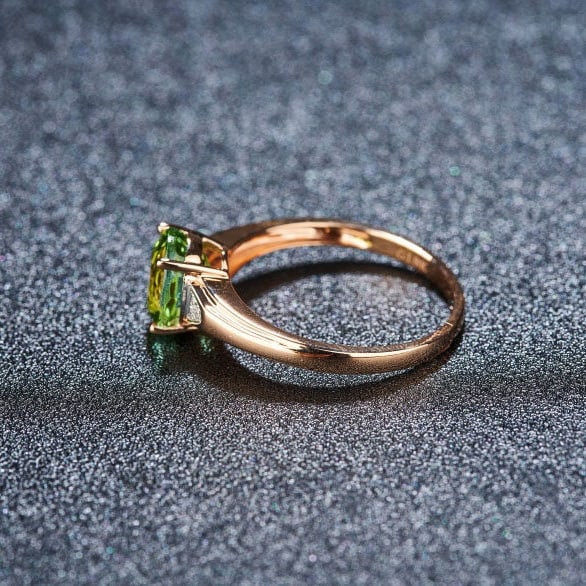 14k Gold 1.85 Ct Natural Tourmaline & Diamond Ring - 7