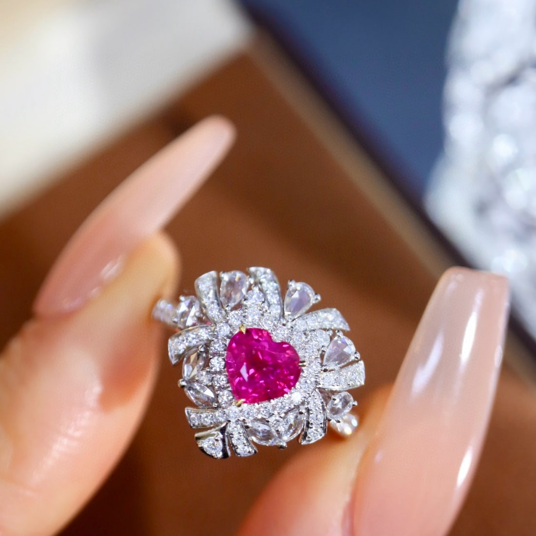 14k Gold 1.26 Ctw Natural Ruby & Diamond Ring (1 of 9)