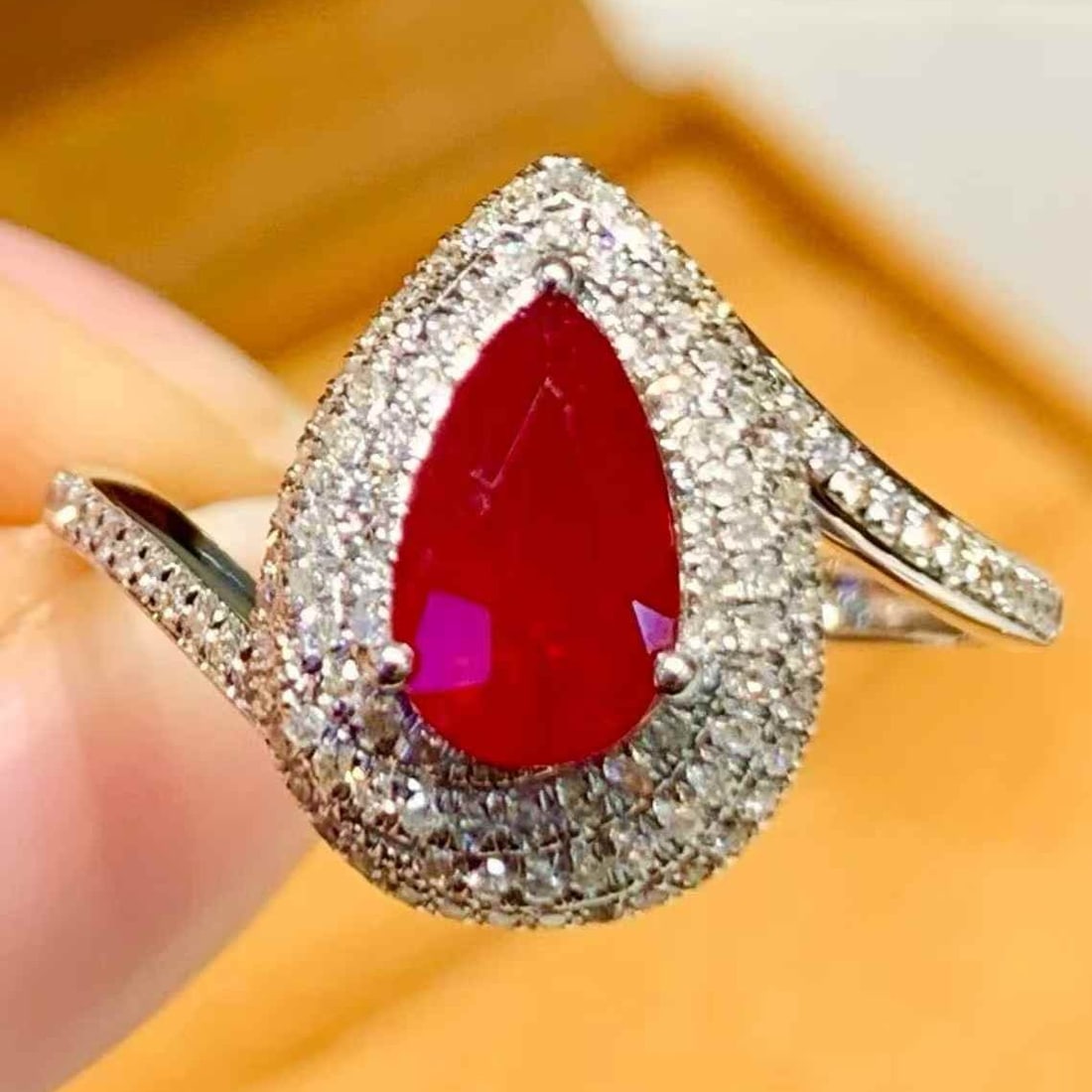 14k Gold 1.1 Ct Natural Ruby & Diamond Ring (1 of 7)