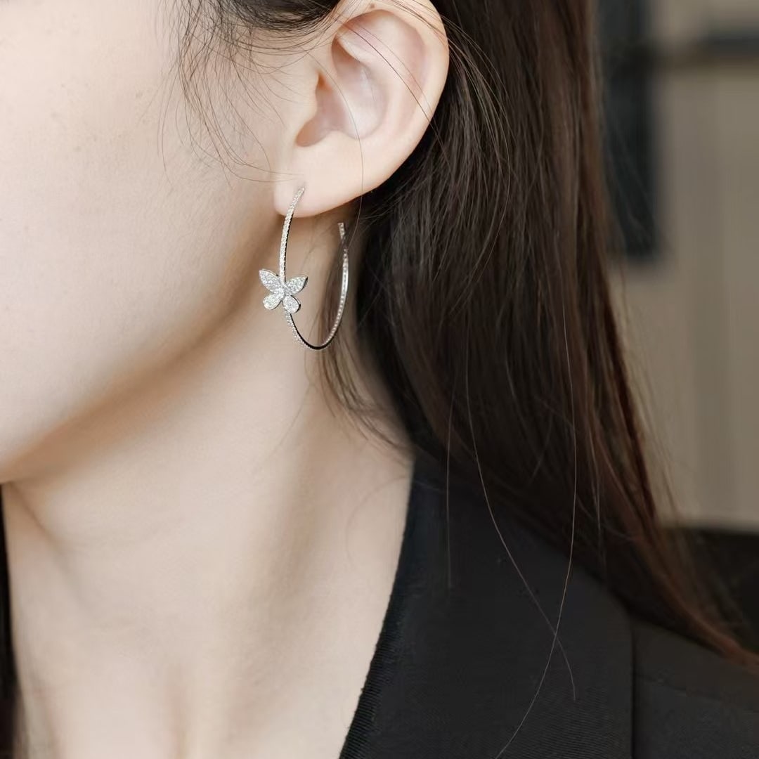 14k Gold 1 Ct Natural H Diamond Earrings - 5