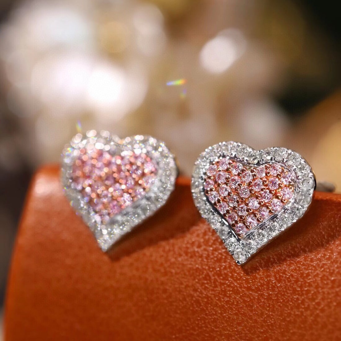 14k Gold 0.80 Ct Natural Color Diamond Earrings - 4