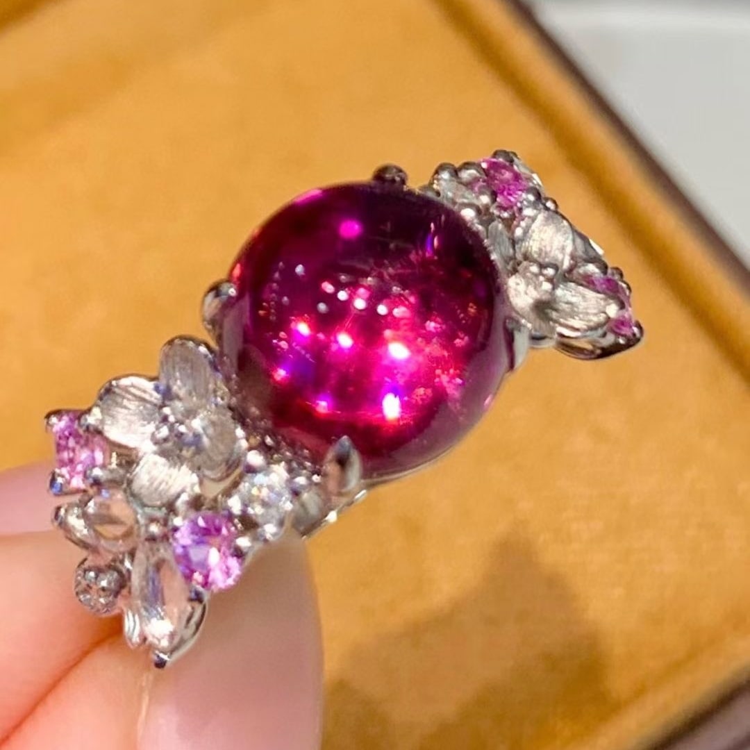 14k Gold 4.65 Ct Natural Tourmaline & Diamond Ring - 5