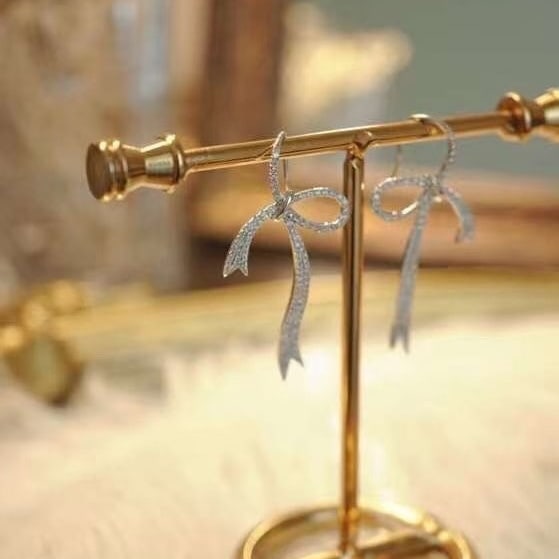 14k Gold 0.88 Ct Natural H Diamond Earrings - 2