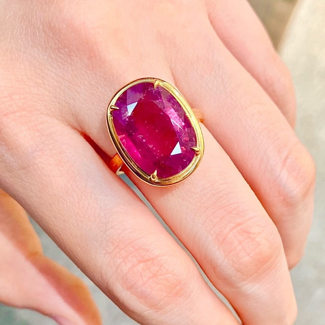 14k Gold 7.50 Ct Natural Tourmaline Ring - 3