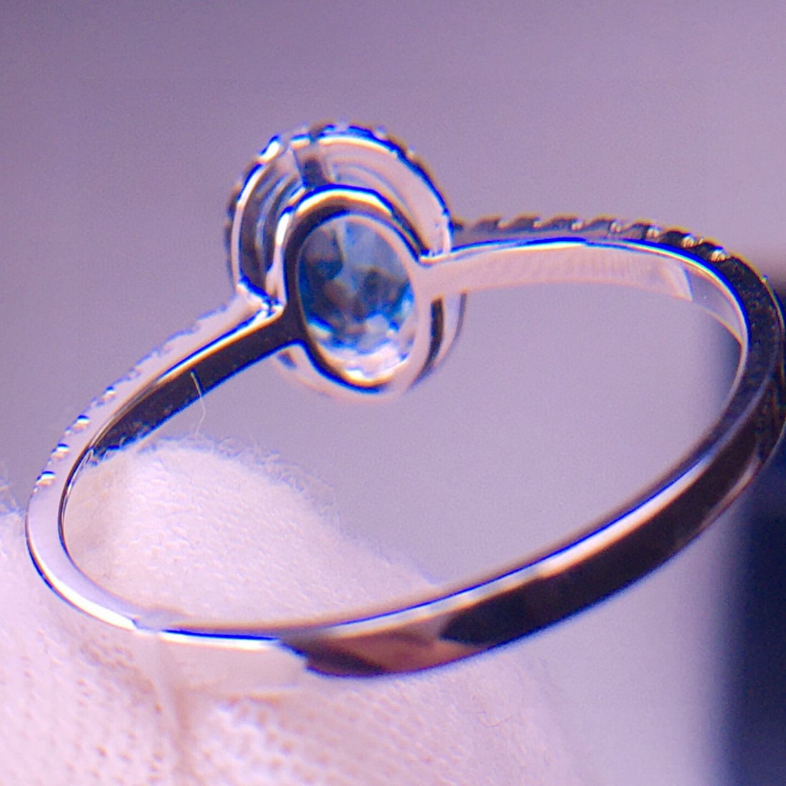 14k Gold 1.1 Ct Natural Aquamarine & Diamond Ring - 7