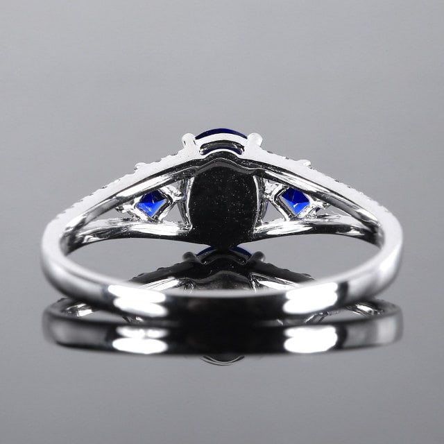 14k Gold 1.02 Ctw Natural Sapphire & Sapphire Ring - 4