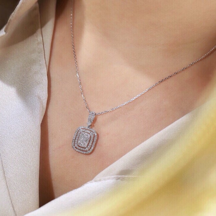 14k Gold 1.00 Ct Natural H Diamond Pendant( Without Chain ) - 8