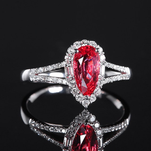 14k Gold 1.52 Ctw Natural Spinel & Diamond Ring - 2