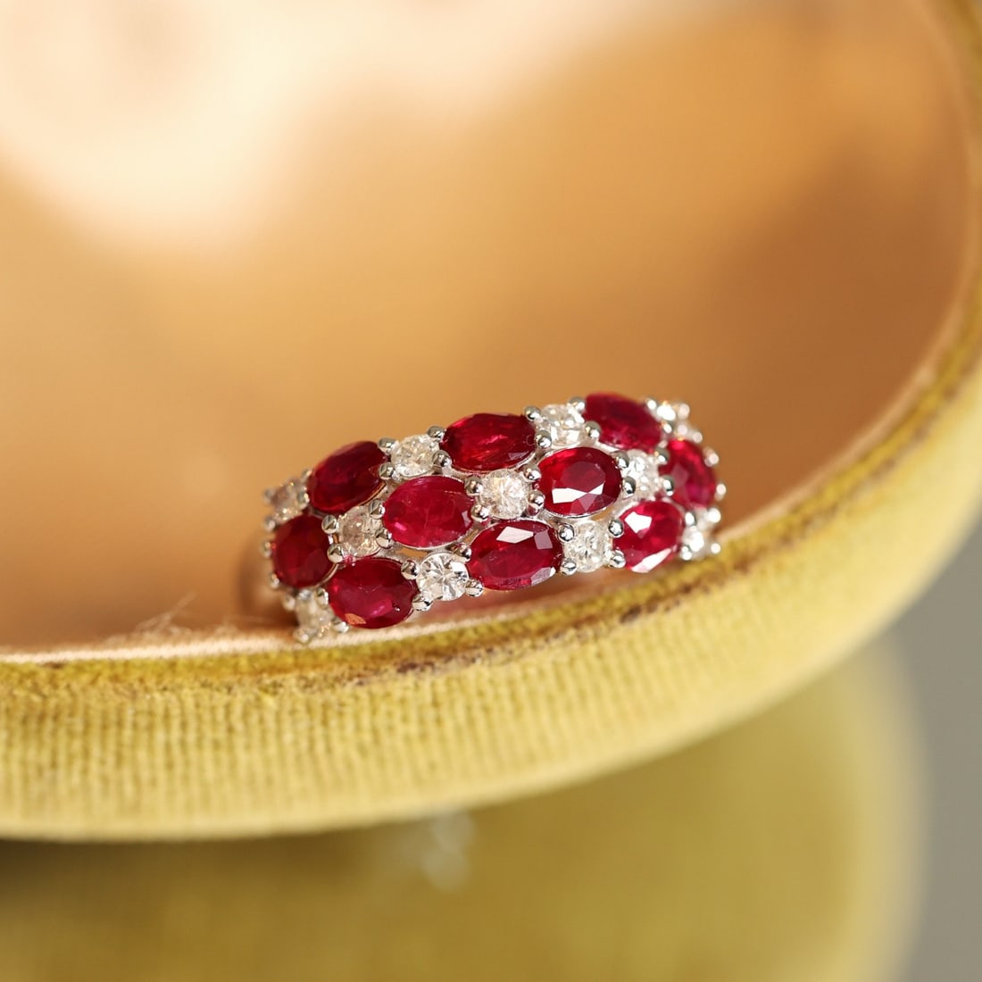 14k Gold 2.35 Ctw Vivid Red Natural Ruby & Diamond Ring - 4