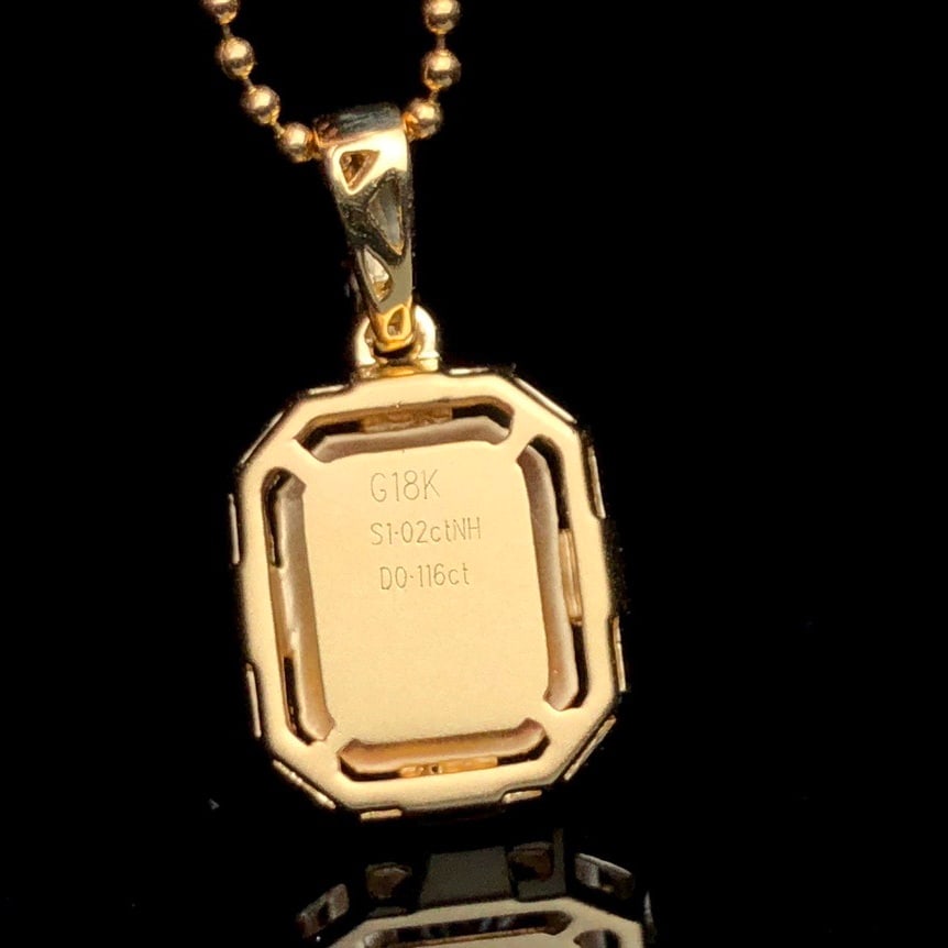 14k Gold 1.13 Ctw Natural Sapphire & Diamond Pendant( Without Chain ) - 7