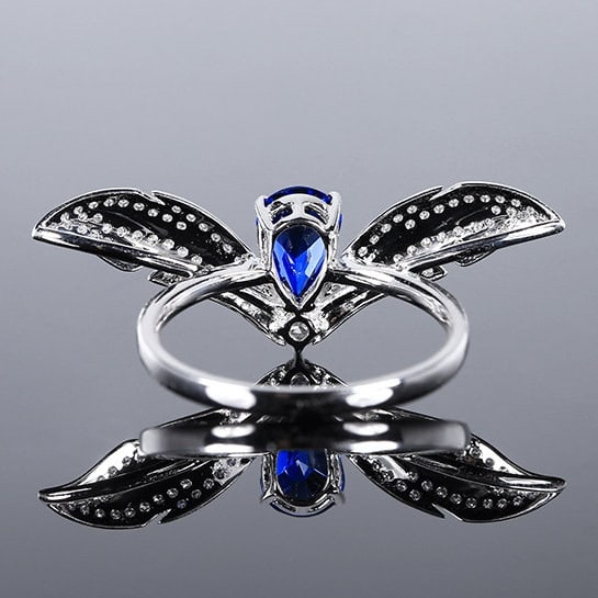 14k Gold 1.47 Ctw Natural Sapphire & Diamond Ring - 3