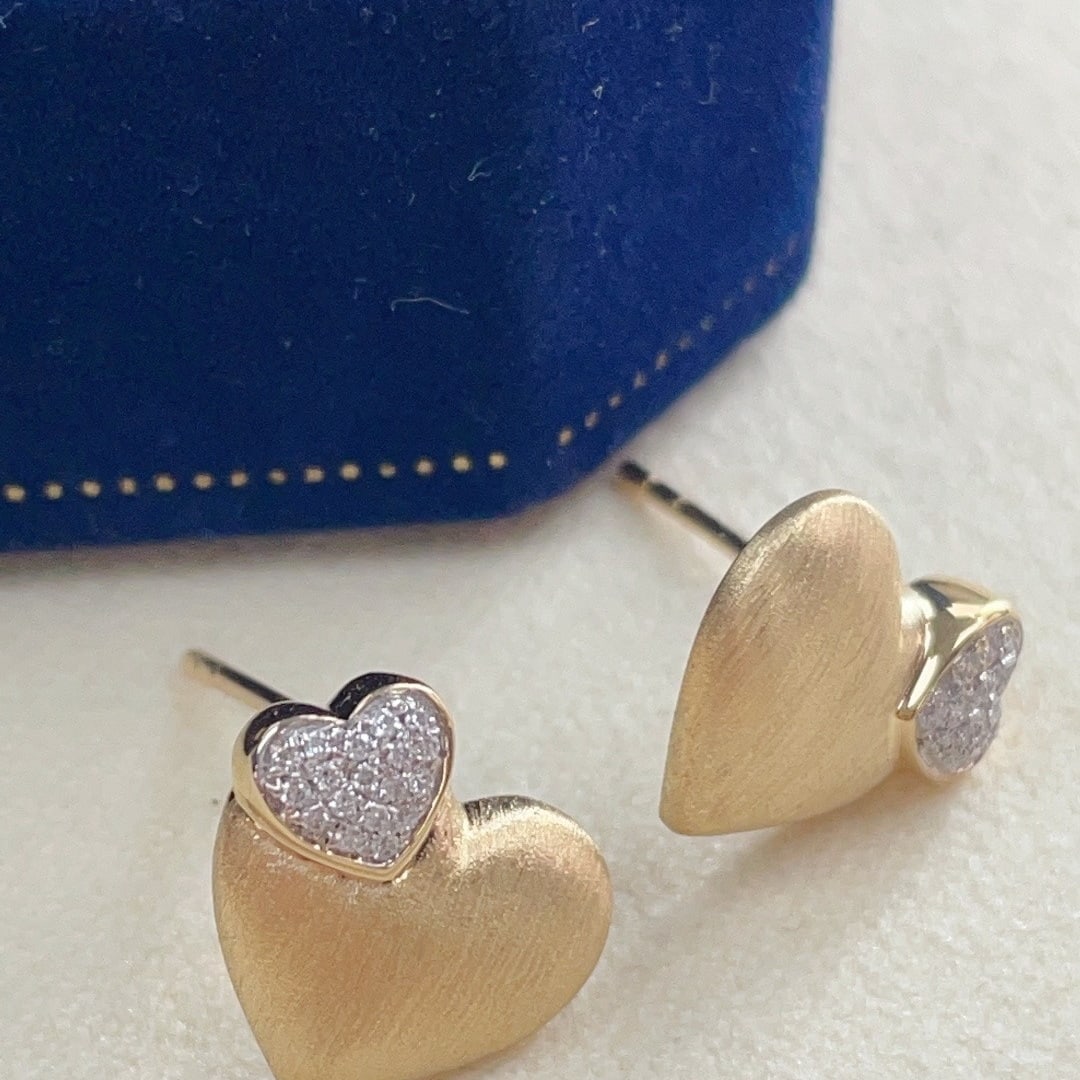 14k Gold 0.15 Ct Natural H Diamond Earrings - 3